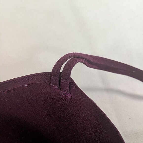 Victoria's Secret 34DD Bra Plum Purple Gold V Underwire Unpadded T-shirt - Picture 7 of 14